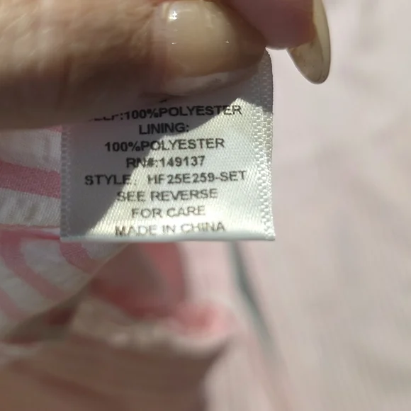 HYFVE SET Pink Striped Seersucker New In Poly Bag Small/Medium/Large Available - Picture 13 of 15